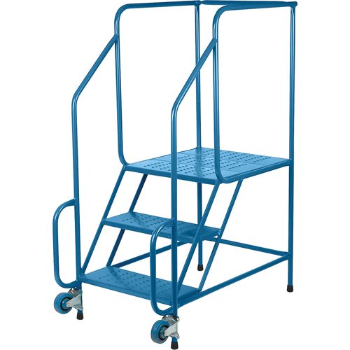 Tilt-N-Roll Ladders, Steel, 3 Steps, 22" Wide, 24" D x 27" H Top Step Canadian Safety Group Inc.