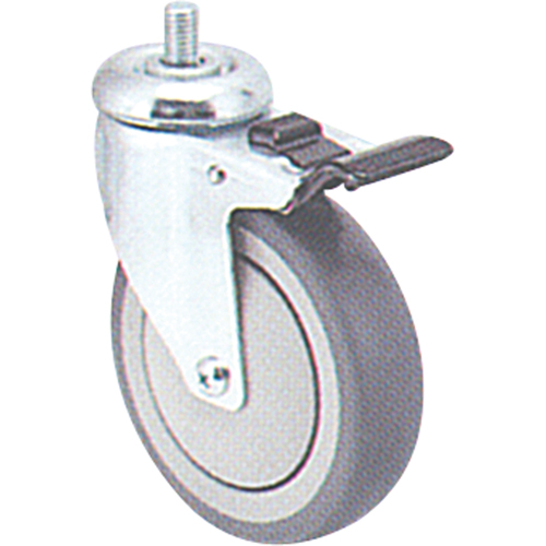 Roulette zingu&eacute;e, Pivotant avec frein, Diam&egrave;tre 5" (127 mm), Capacit&eacute; 240 lb (108 kg) Canadian Safety Group Inc.