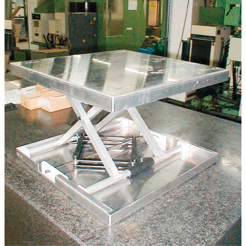Dessus de table &eacute;l&eacute;vatrice &agrave; ciseaux Lift-Tool, 23" lo x 22" la, Aluminium, Capacit&eacute; 300 lb Canadian Safety Group Inc.