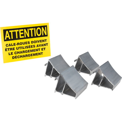 Aluminum Wheel Chock Kit, 7" W x 6" D x 6" H Canadian Safety Group Inc.