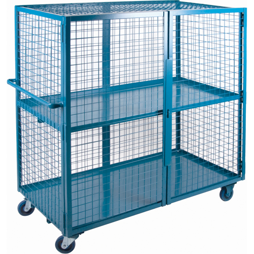 Chariot en treillis m&eacute;tallique, 2 niveaux, 63" lo x 32" la x 62,5" h, Cap. 1200 lb Canadian Safety Group Inc.