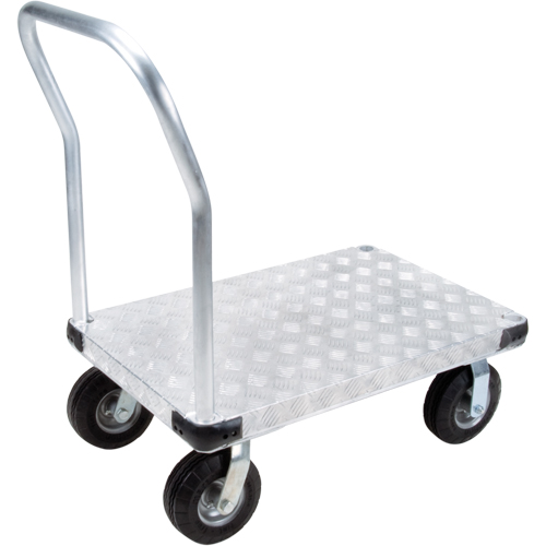 Chariots &agrave; plateforme en aluminium, 24" la x 36" lo, 1100 lb cap, Roues Anticrevaison Canadian Safety Group Inc.