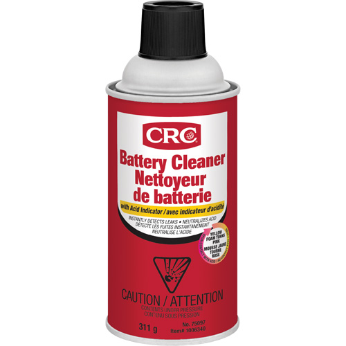 Nettoyants pour batteries avec indicateur d'acide, Canette a&eacute;rosol Canadian Safety Group Inc.