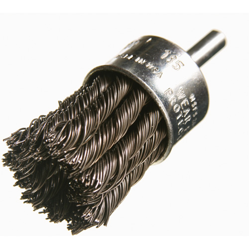 Knotted Wire End Brushes, 1" Dia., 0.012" Wire Dia., 1/4" Shank Canadian Safety Group Inc.