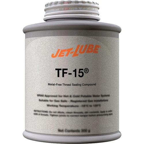 TF-15&reg; Metal-Free Thread Sealing Compound, Brush-Top Can, 227 ml, -46° C - 315° C/50° F - 600° F Canadian Safety Group Inc.