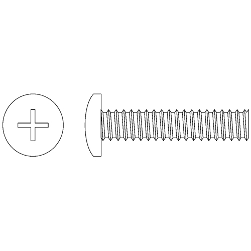 Pan Head Machine Screws, #10-24 x 3/4" L, Zinc Plated Canadian Safety Group Inc.