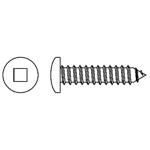 Tapping Pan Head Screws, #10 x 3" L, Zinc Plated Canadian Safety Group Inc.