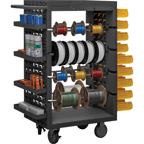 &eacute;tag&egrave;res mobiles &agrave; huit montants pour mat&eacute;riaux bobin&eacute;s, Acier, 8 Montants, 18-1/8" la x 46-1/16" h x 32-1/4" p, Capacit&eacute; de 1200 lb Canadian Safety Group Inc.