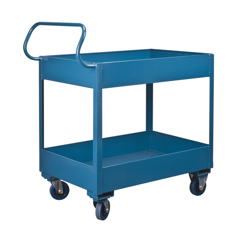 Chariots de service &agrave; bordure profonde, 2 Tiers, 24" la x 47" h x 36" p, Capacit&eacute; 1200 lb Canadian Safety Group Inc.