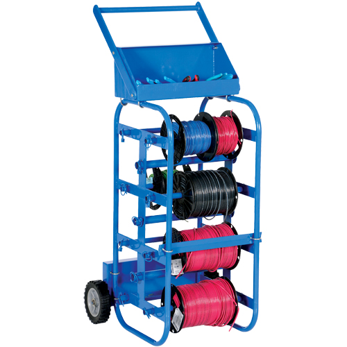 Chariot portatif pour mat&eacute;riaux bobin&eacute;s, Acier, 11 Montants, 19-1/2" la x 43-1/4" h x 17-1/2" p, Capacit&eacute; de 150 lb Canadian Safety Group Inc.