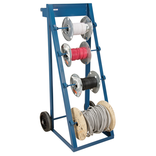 Portable Wire Reel Caddy, Steel, 4 Rod, 24-1/2" W x 49" H x 23" D, 400 lbs. Capacity Canadian Safety Group Inc.