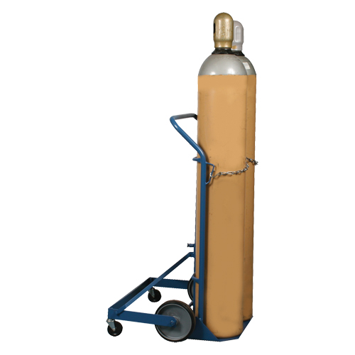 Professional Double Gas Cylinder Truck CC-2, Mold-on Rubber Wheels, 16-7/8" W x 7-1/4" L Base, 500 lbs. Canadian Safety Group Inc.