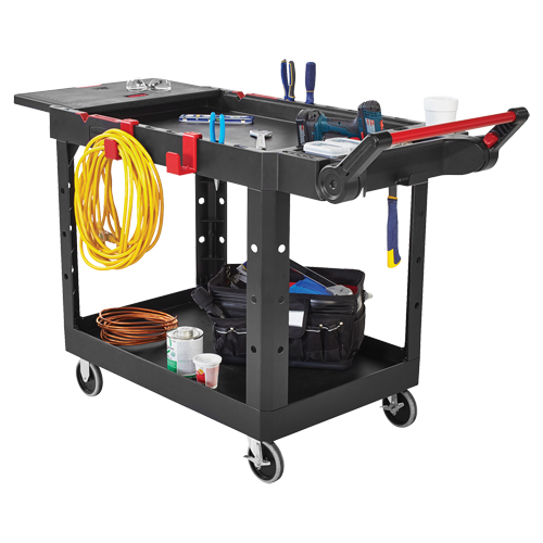 Heavy-Duty Adaptable Utility Cart, 2 Tiers, 17-3/4" x 36" x 46-1/5", 500 lbs. Capacity Canadian Safety Group Inc.
