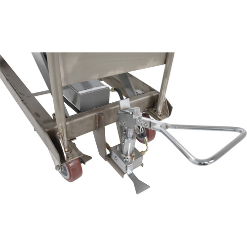 Manual Hydraulic Scissor Lift Table, 47" L x 24" W, Partial Stainless Steel, 2000 lbs. Capacity Canadian Safety Group Inc.