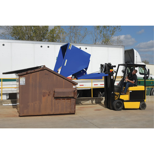 Self-Dumping Hopper, Steel, 1/2 cu.yd., Blue Canadian Safety Group Inc.