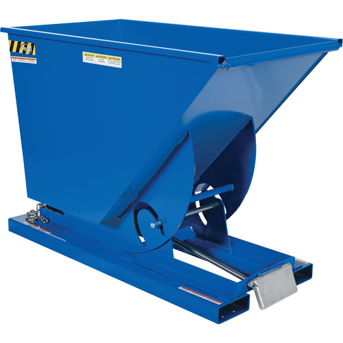 Conteneur autobasculeur, Acier, 3/4 vg³, Bleu Canadian Safety Group Inc.