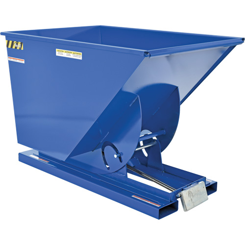 Self-Dumping Hopper, Steel, 1 cu.yd., Blue Canadian Safety Group Inc.