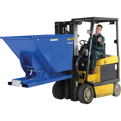 Self-Dumping Hopper, Steel, 1-1/2 cu.yd., Blue Canadian Safety Group Inc.