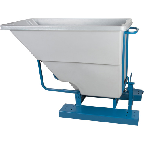 Self-Dumping Hopper, Polyethylene, 5/8 cu.yd., Grey Canadian Safety Group Inc.