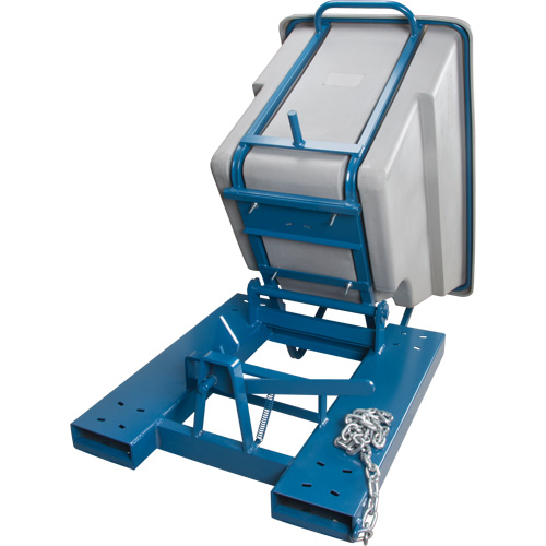 Self-Dumping Hopper, Polyethylene, 5/8 cu.yd., Grey Canadian Safety Group Inc.