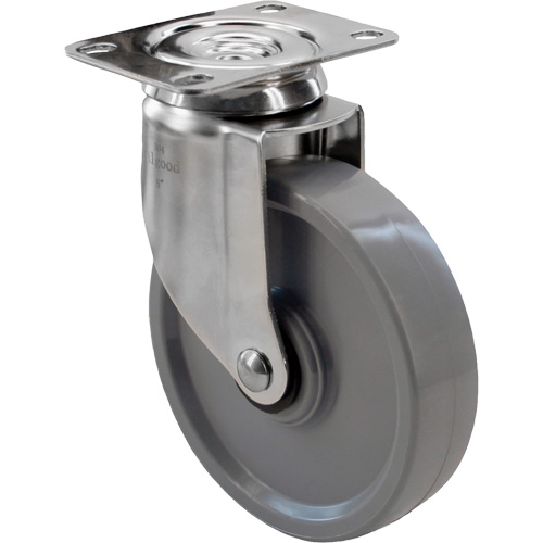 Roulette 2309, Pivotant, 5" (127 mm), Gris Envirothane, 350 lb (158,8 kg) Canadian Safety Group Inc.