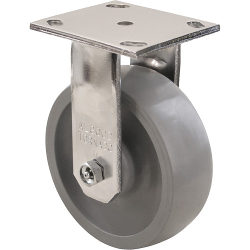 Roulette Max9, Fixe avec frein, 6" (152,4 mm), Gris-WOW Envirothane, 1100 lb (498,95 kg) Canadian Safety Group Inc.
