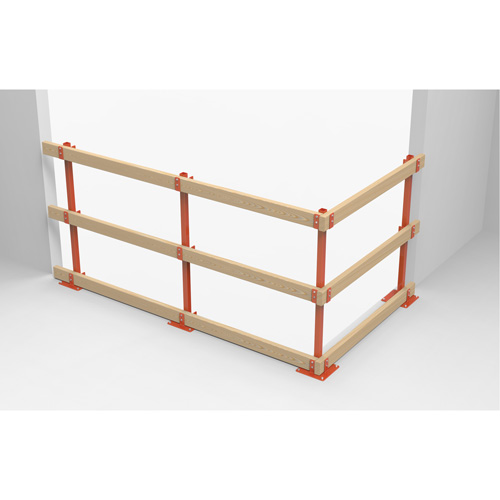 ProGuards Temporary Guard Rail Posts, 8" W x 39" H, Orange Canadian Safety Group Inc.