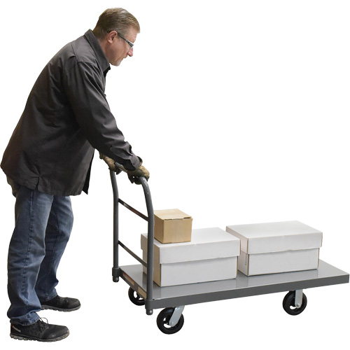 Platform Truck, 48" L x 24" W, 2000 lbs. Capacity, Rubber Casters Canadian Safety Group Inc.
