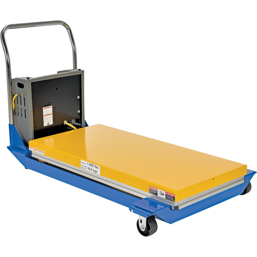 DC Powered & Manual Scissor Lift Table, Steel, 48" L x 24" W, 1000 lbs. Capacity Canadian Safety Group Inc.