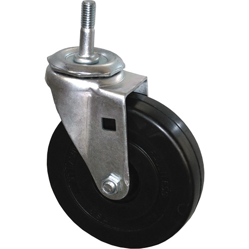 Roulette pivotante &agrave; tige filet&eacute;e pour chariot &agrave; bascule Canadian Safety Group Inc.