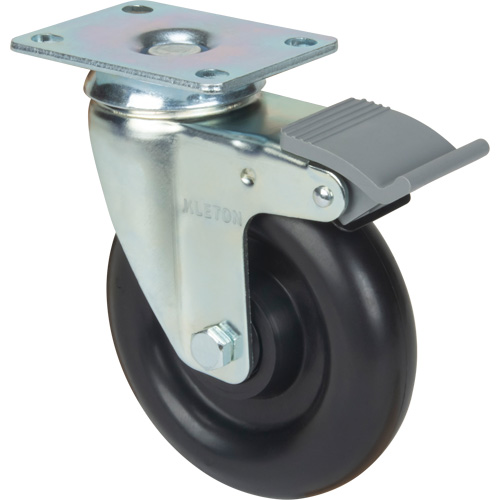 Caster, Swivel with Brake, 5" (127 mm), Polyolefin, 250 lbs. (113.4 kg) Canadian Safety Group Inc.