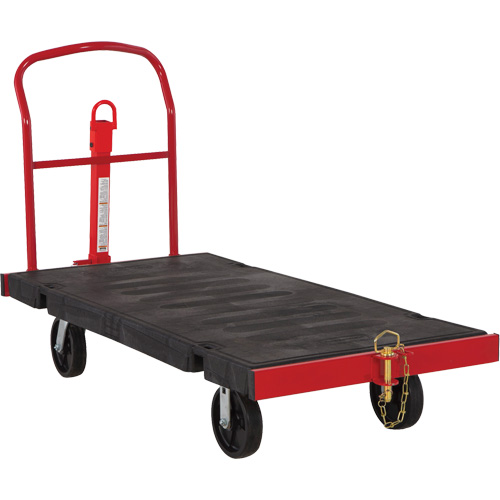 Towable Platform Cart, 64-1/4" L x 30-1/2" W, 2500 lbs. Cap., Polyolefin Wheels Canadian Safety Group Inc.