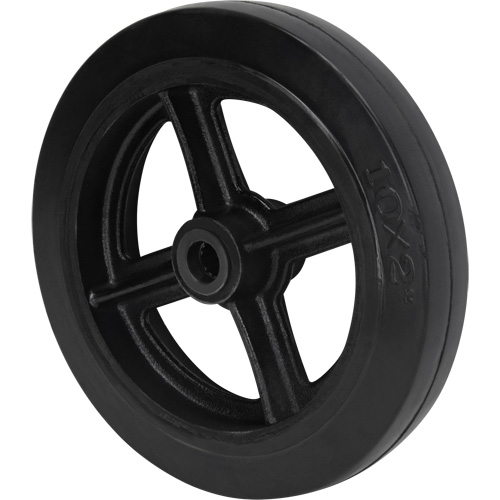 Mold-On Rubber Wheel, 10" (254 mm) Dia. x 2" (50.8 mm) W, 948 lbs. (430 kg) Capacity Canadian Safety Group Inc.