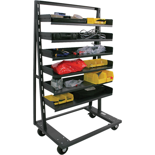 Single-Sided Heavy Duty A-Frame Cart with 6 Trays, 38" x 25" x 63", 2500 lbs. Capacity Canadian Safety Group Inc.