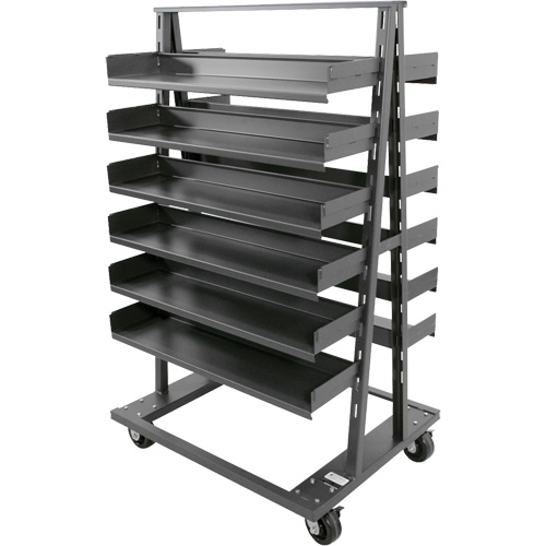Double-Sided Heavy Duty A-Frame Cart with 12 Trays, 38" x 30" x 63", 2500 lbs. Capacity Canadian Safety Group Inc.