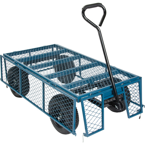 Wagon with Drop Sides, 24" W x 48" L, 800 lbs. Capacity Canadian Safety Group Inc.