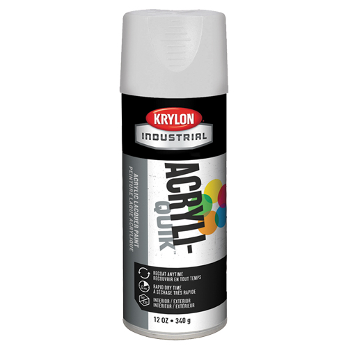 Laque industrielle Acryli-Quik, Blanc, Brillant, 12 oz, Canette a&eacute;rosol Canadian Safety Group Inc.