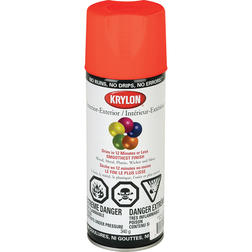 Peinture &agrave; pulv&eacute;riser fluorescente, Jaune/orange fluorescent, 11 oz, Canette a&eacute;rosol Canadian Safety Group Inc.