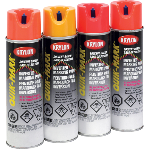 Industrial Quik-Mark Solvent-Based Inverted Marking Paint, 17 oz., Aerosol Can Canadian Safety Group Inc.