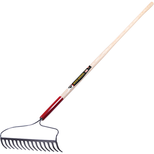 Pro Bow Rake, Wood Handle, 60" L, 16" Blade, 15 Tines Canadian Safety Group Inc.