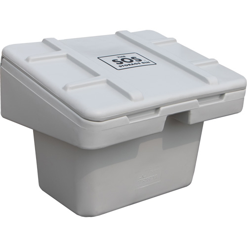 Contenants pour sel & sable SOS, Avec Moraillon, 30" x 24" x 24", 5,5 pi³, Gris Canadian Safety Group Inc.