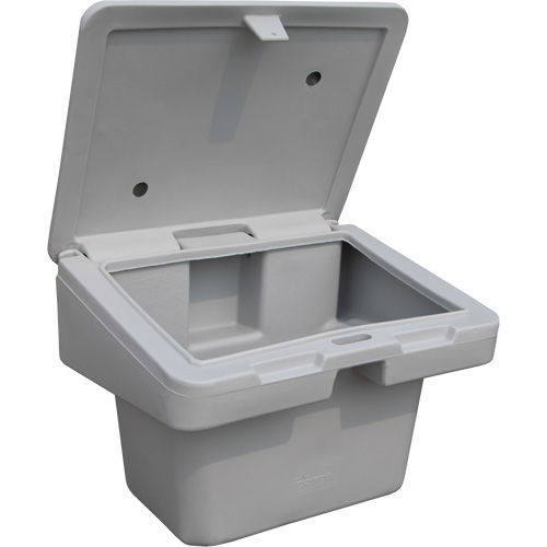 Contenants pour sel & sable SOS, Avec Moraillon, 30" x 24" x 24", 5,5 pi³, Gris Canadian Safety Group Inc.