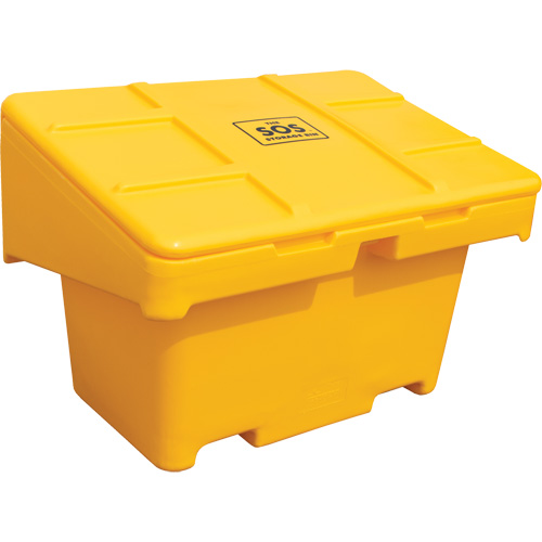 Salt Sand Container SOS, With Hasp, 42" x 29" x 30", 11 cu. Ft., Yellow Canadian Safety Group Inc.