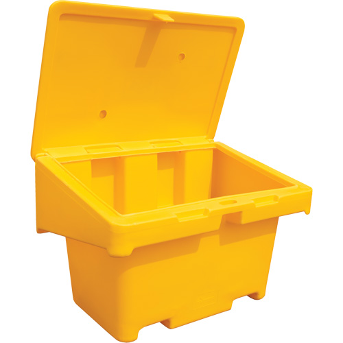 Salt Sand Container SOS, With Hasp, 42" x 29" x 30", 11 cu. Ft., Yellow Canadian Safety Group Inc.