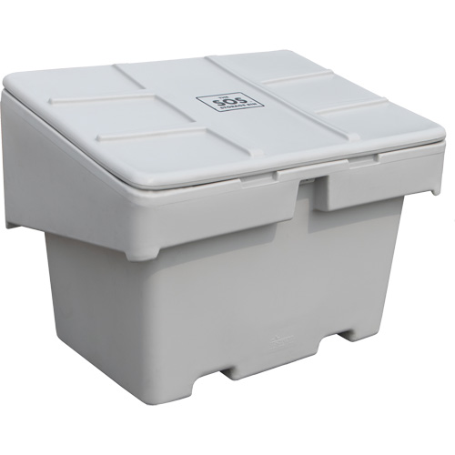 Contenants pour sel & sable SOS, Avec Moraillon, 42" x 29" x 30", 11 pi³, Gris Canadian Safety Group Inc.