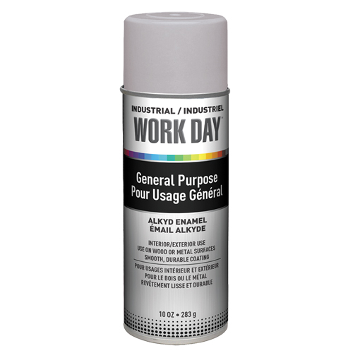 Peinture industrielle Work Day, Gris, Tr&egrave;s mat, 10 oz, Canette a&eacute;rosol Canadian Safety Group Inc.