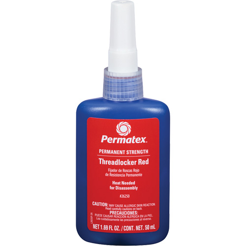 Adh&eacute;sif frein-filet, Rouge, &eacute;lev&eacute;, 50 ml, Bouteille Canadian Safety Group Inc.