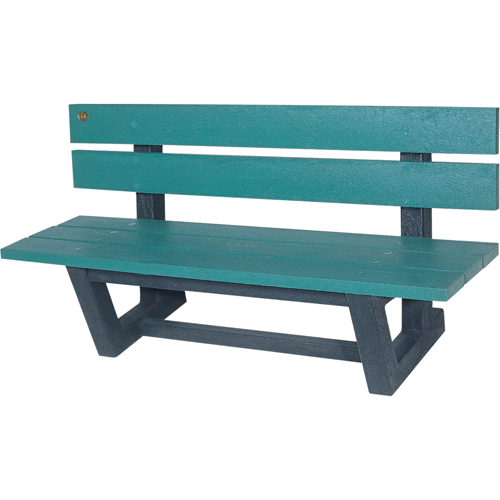 Bancs de parc d'ext&eacute;rieur, Plastique recycl&eacute;, 60" lo x 22-13/16" la x 29-13/16" h, Vert Canadian Safety Group Inc.