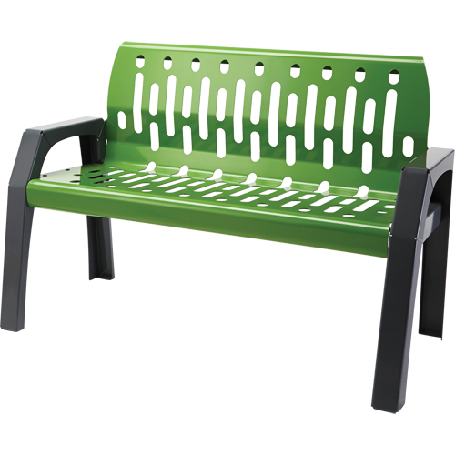 Bancs Stream, Acier, 48" lo x 48" la x 34" h, Vert Canadian Safety Group Inc.