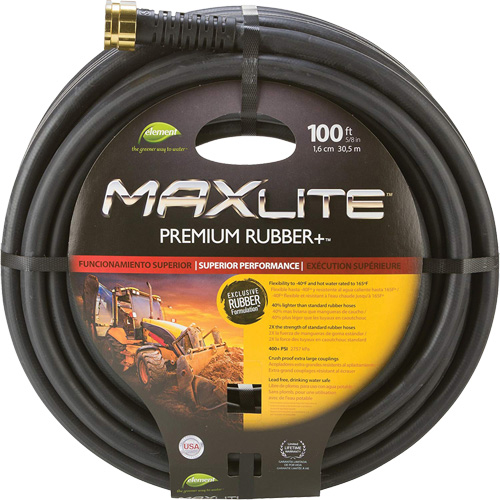 Commercial Duty Hoses, Rubber, 5/8" dia. x 100' Canadian Safety Group Inc.